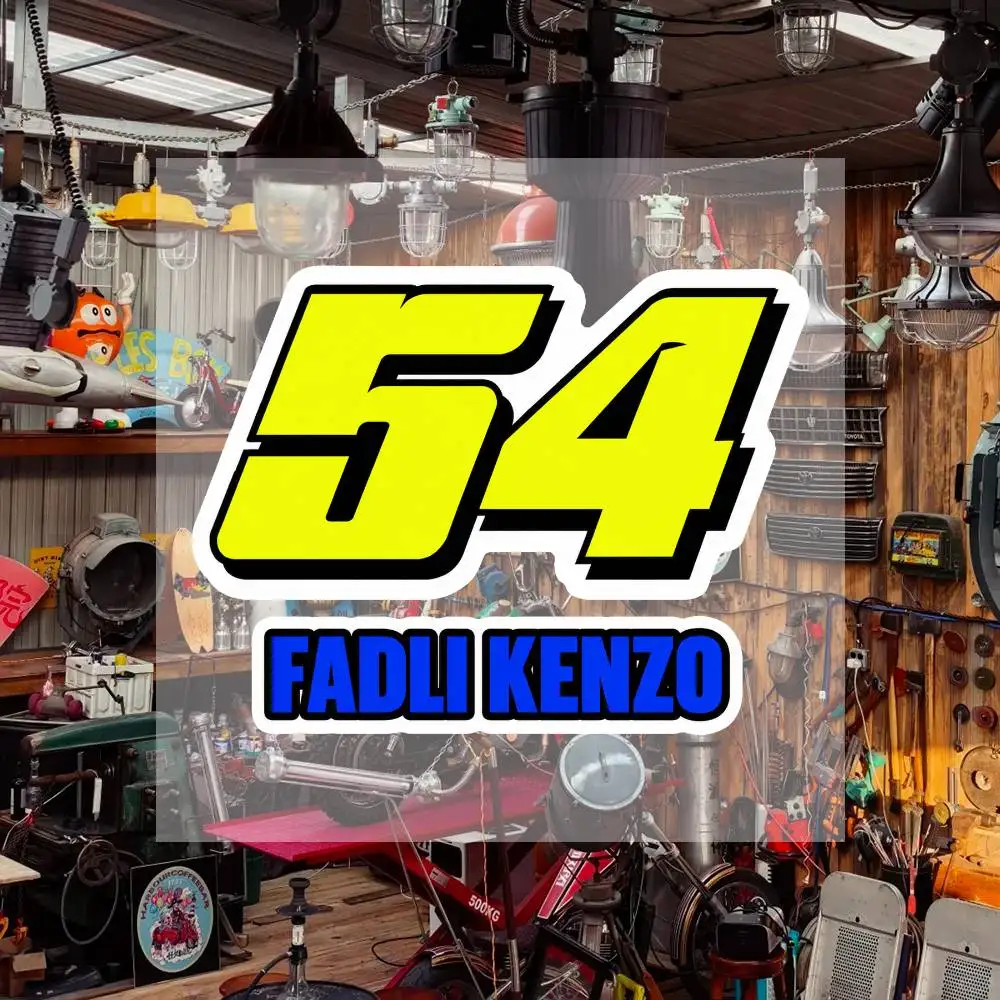Lucky number 54 Waterproof Vinyl Stickers for Car Motorcycle Bike Skateboard Laptop Bottle Phone