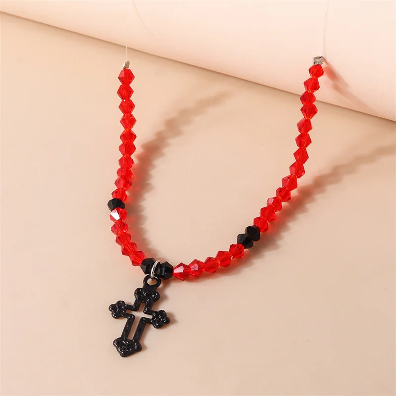 Aihua Sexy rote Samt-Choker-Halsketten für Frauen, Kristall-Herz-Halskette, Braut, Hochzeit, Party, Schmuck am Halskragen – Detail 35