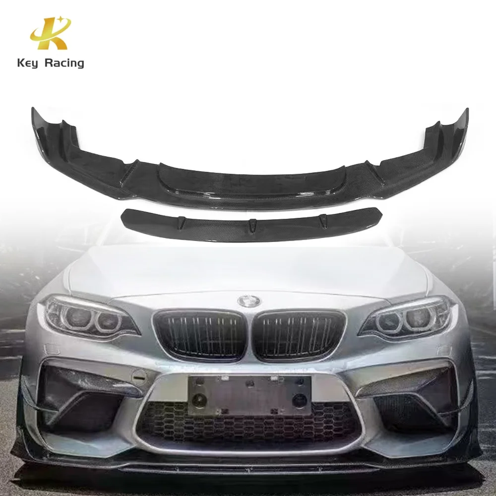 M2 F87 Front Lip Car Accessories Carbon Fiber BP Style Front Bumper Lip For BMW 2 Series M2 F87