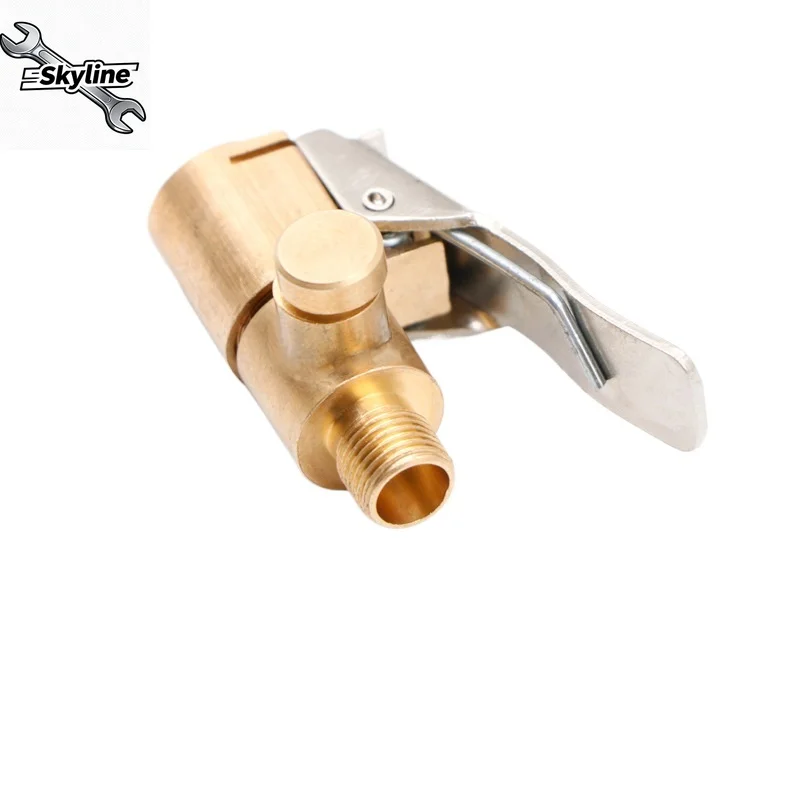 Car Tire Inflator Pump Valve Connector Air Chuck Tire Clip Lock-on Adapter Air Nozzle Brass Tyre Wheel Valve part