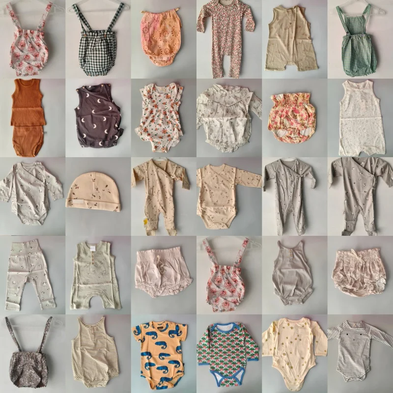 

В наличии: Детские комбинезоны с коротким рукавом, коллекция детских комбинезонов-песочников для мальчиков и девочек