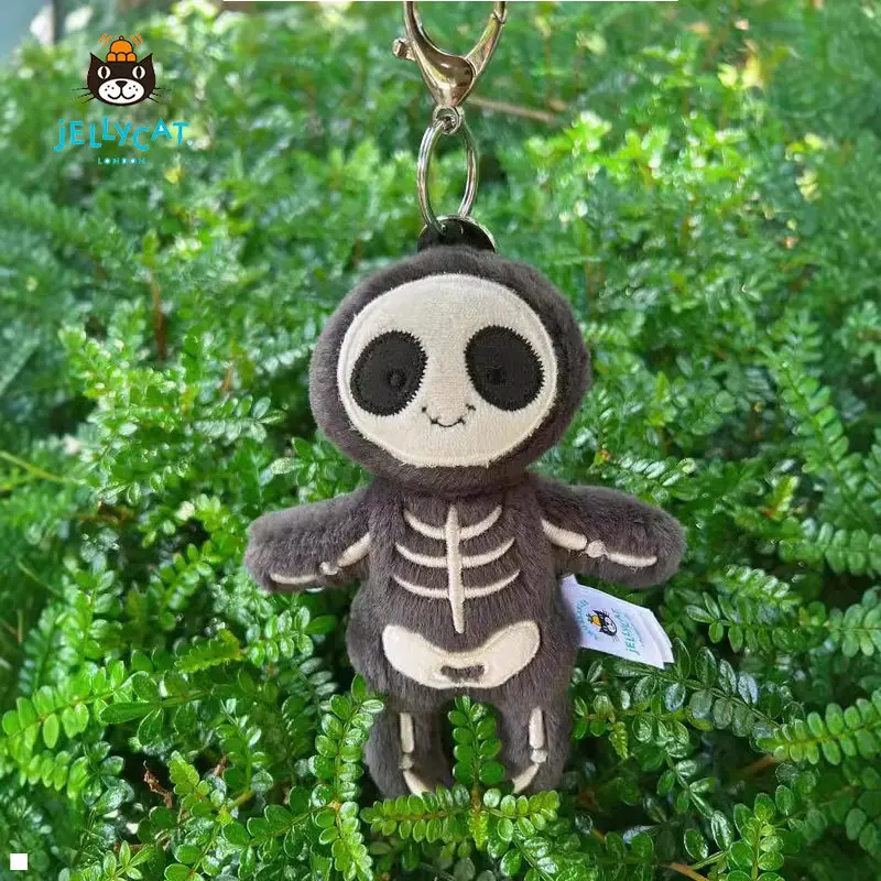 Nouveau Jellycat dessin animé mignon crâne pendentif porte-clés nouveau produit en peluche jouet sac pendentif poupée 2026 nouvel an cadeau