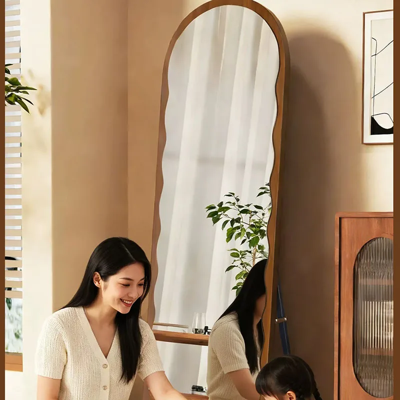 Cloud Funky Mirror Girls Makeup Full Body Aesthetic Decoration Floor Standing Mirror Modern Nordic Long Espelhos Home Products