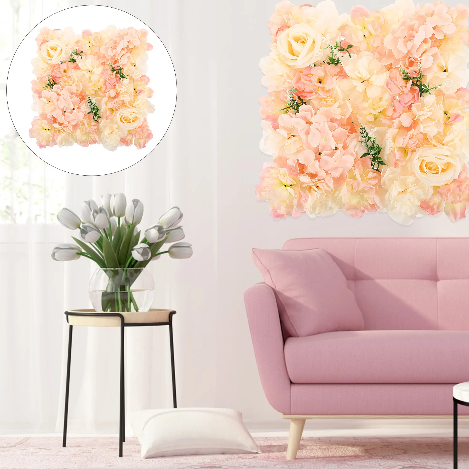 

Artificial Flower Wall Panel Realistic Silk Rose Floral Decor Wedding Background Party Wall Decoration Faux Flower Backdrop