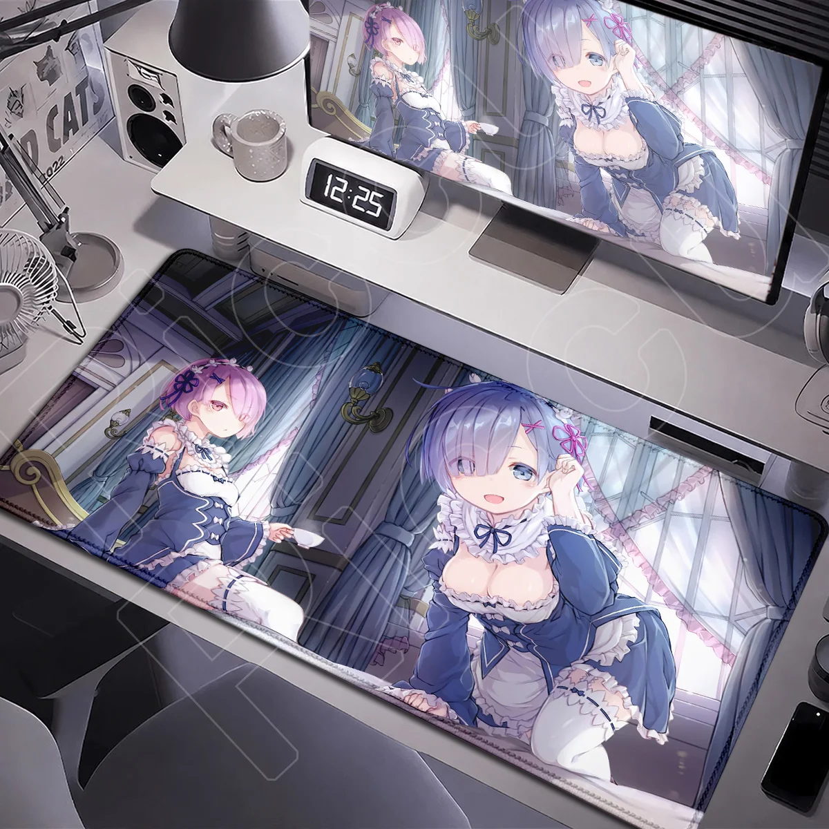 Re Zero Rem Neues Anime-Mauspad HD-Druck Laptop-Tastatur-Tischunterlage Niedliches Mädchen Naturkautschuk-Matte 90x40cm Büroschrank-Teppich – Detail 13