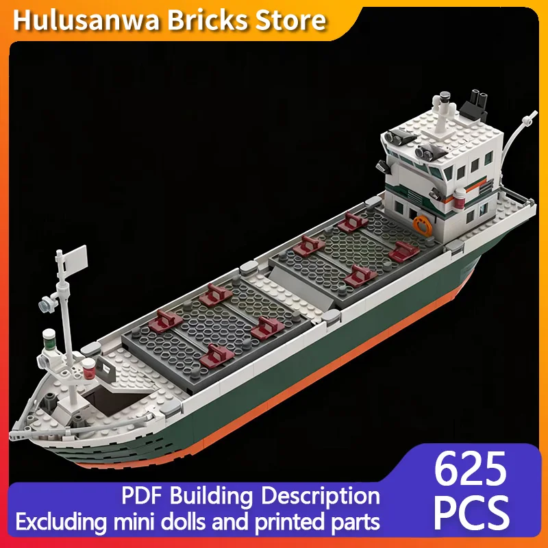 

Transport Bulk Cargo Ship Model MOC Building Bricks War Equipment Modular Technology Gifts Holiday Assemble Children Toys Suit