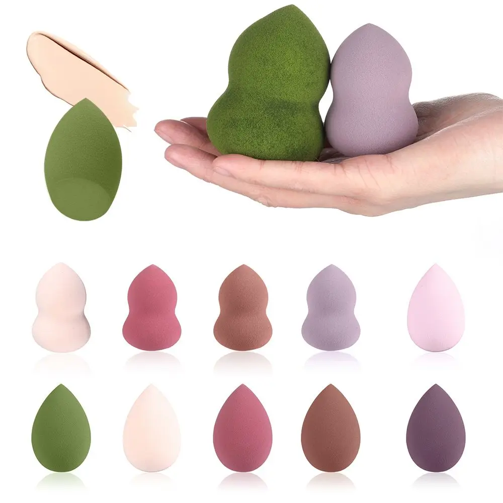 1 Pc 3 Shapes Waterdrop Multi-color Makeup Sponge Cosmetic Puff Blending Sponges Foundation Powder Puff