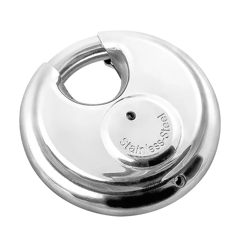 AB46-Disc Lock, 2 Pack Heavy Duty Steel Keyed Padlock Disc Storage Lock For Storage Units, Mobile Trailers, Sheds, Fences