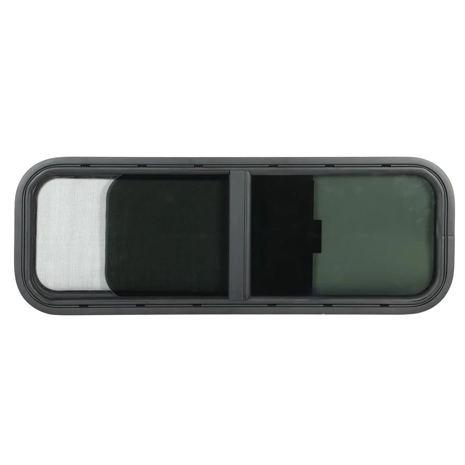 90 ل X3 00 مللي متر زاوية مستديرة انزلاق نافذة RV الأسود الزجاج المقسى الظل نافذة لمقطورة التخييم