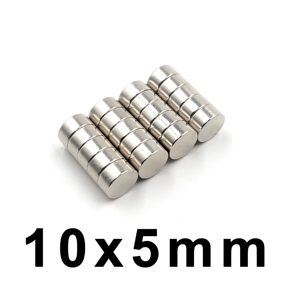 10/50/100/Pcs 10x5mm Neodymium Magnet NdFeB Round Super Powerful Strong Permanent Magnetic imanes Disc Fridge Magnet 10*5