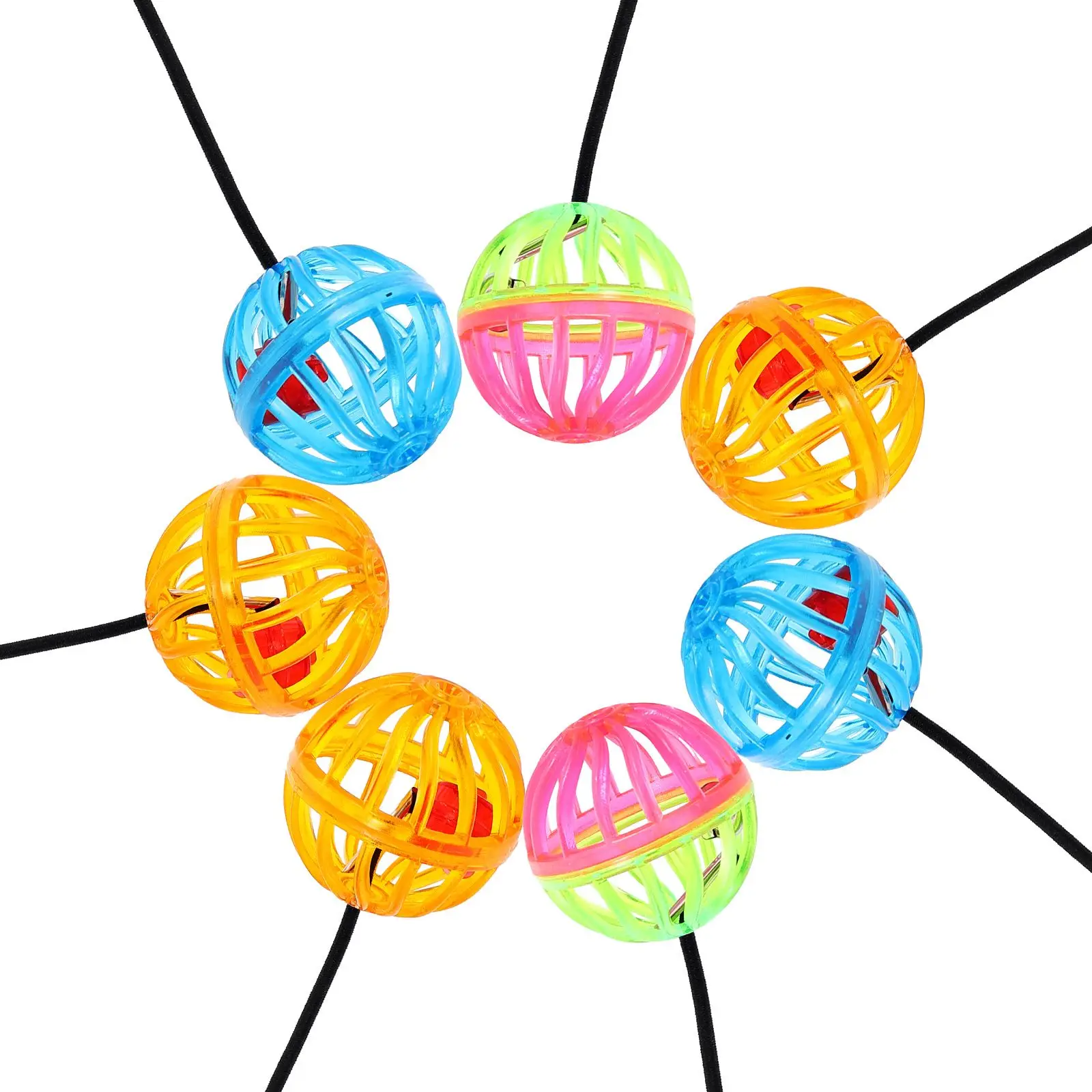 

7Pcs Bell Funny Reptile Bell Ball Toy Reptile Wear resistant Lizard Bearded Dragon Toys Climbing Decoration Pet Supplies