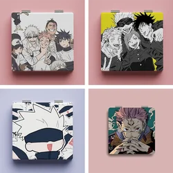 Anime Jujutsu Kaisen Student Folding Mirror Gojou Satoru Inumaki Toge Cosplay Portable Makeup Mirror Dual Purpose Magnifying