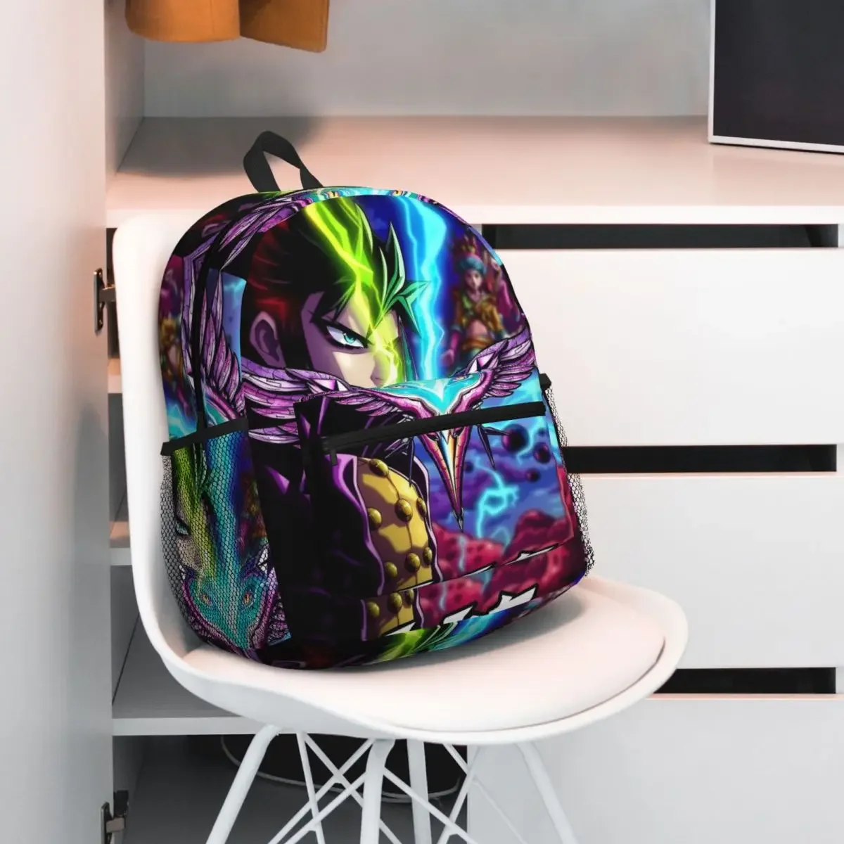 Jojo Bizarre Adventure Anime Cartoon Student Backpack School Bag Hiking Travel Daypack for Boys Girls Bookbag Shoulder Bags