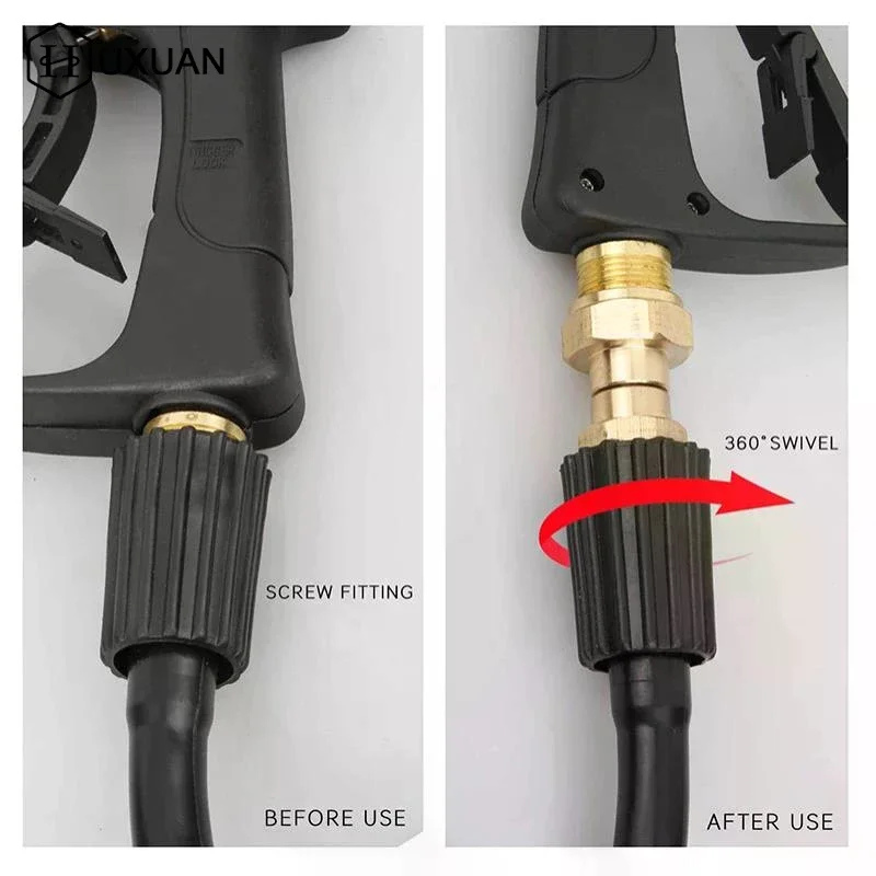 New! M22 14mm Brass High Pressure Washer Swivel Joint Connector Hose Fitting Thread 360 Degree Rotation Hose Sprayer Connector