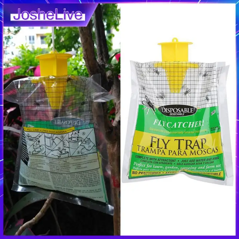 Hanging Fly Catching Bait Bag Fly Traps Garden Yard Home Supplies Pest Control Bag Plastic Disposable Pest Control Products