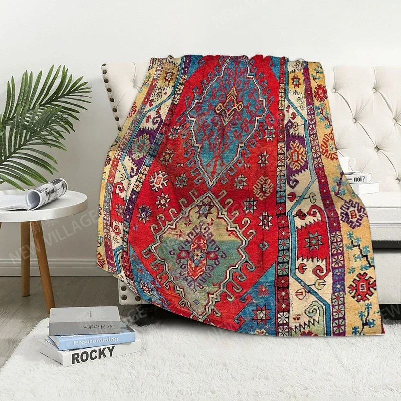 بطانية أريكة منقوشة للسرير ، بطانيات رمي ، ديكور بوهو ، صوف دافئ ، نورديك ، كلاسيكي ، مغربي ، ناعم وشعر ، شتوي #6