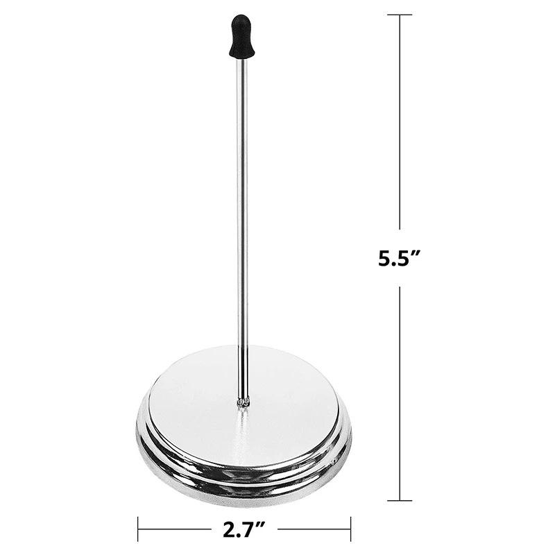 Porta ricevute ristorante, picchetto porta ricevute, mandrino a quadri, Base rotonda da 3 pollici, asta dritta da scrivania lunga 5.6 pollici confezione da 2