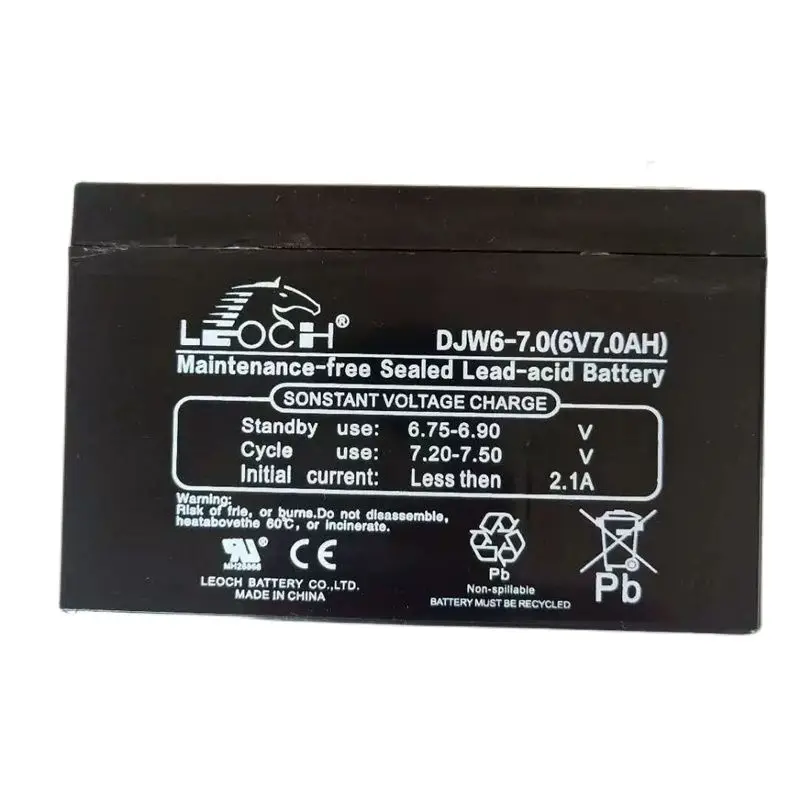 DJW6-7 6V 7.0AH Storage Battery Maintenance Free for Electric Vehicles