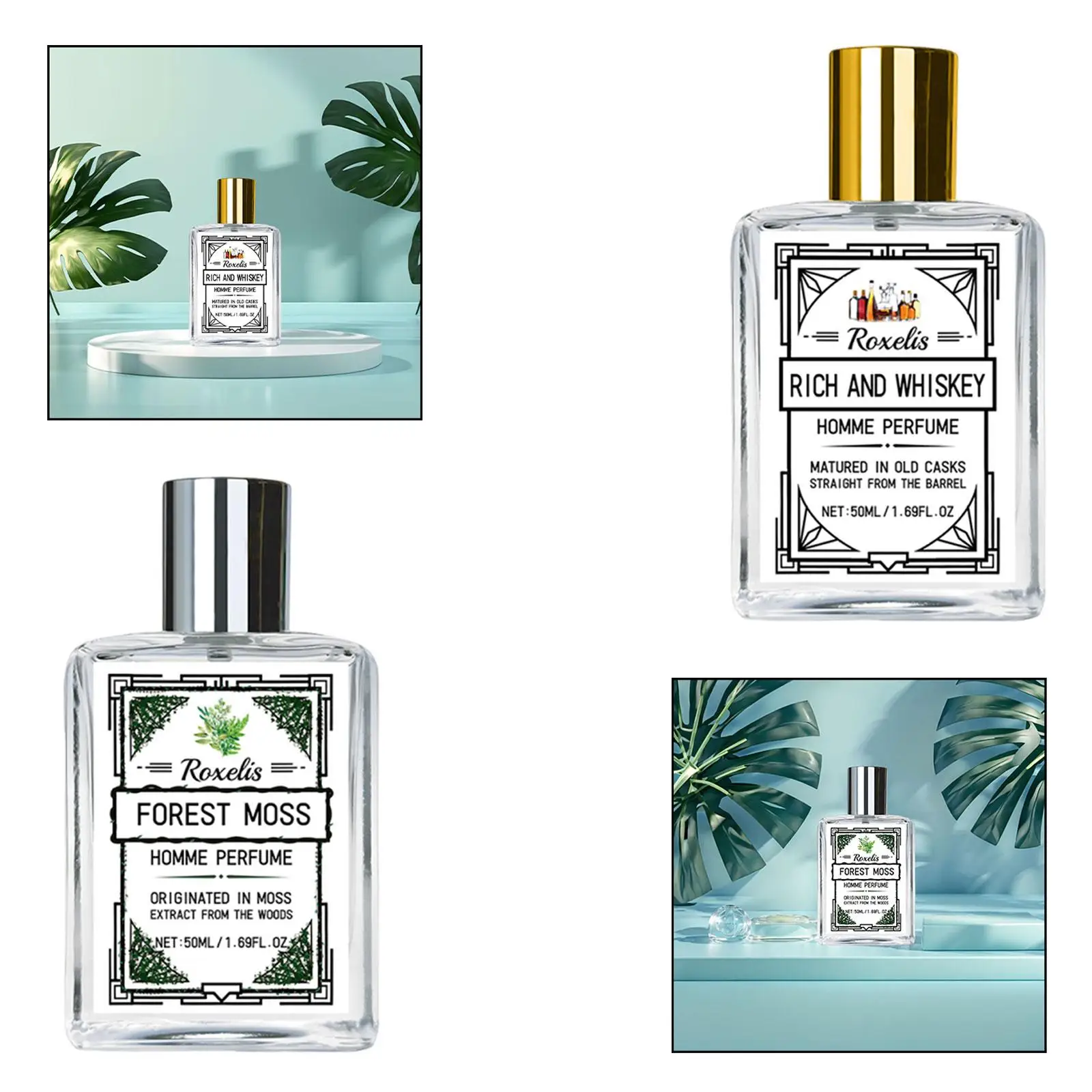 50ml Men Perfume Spray Liquid Beauty Enhancing Charm Essential Accessory Male Fragrance for Party Meeting Wedding Home Travel