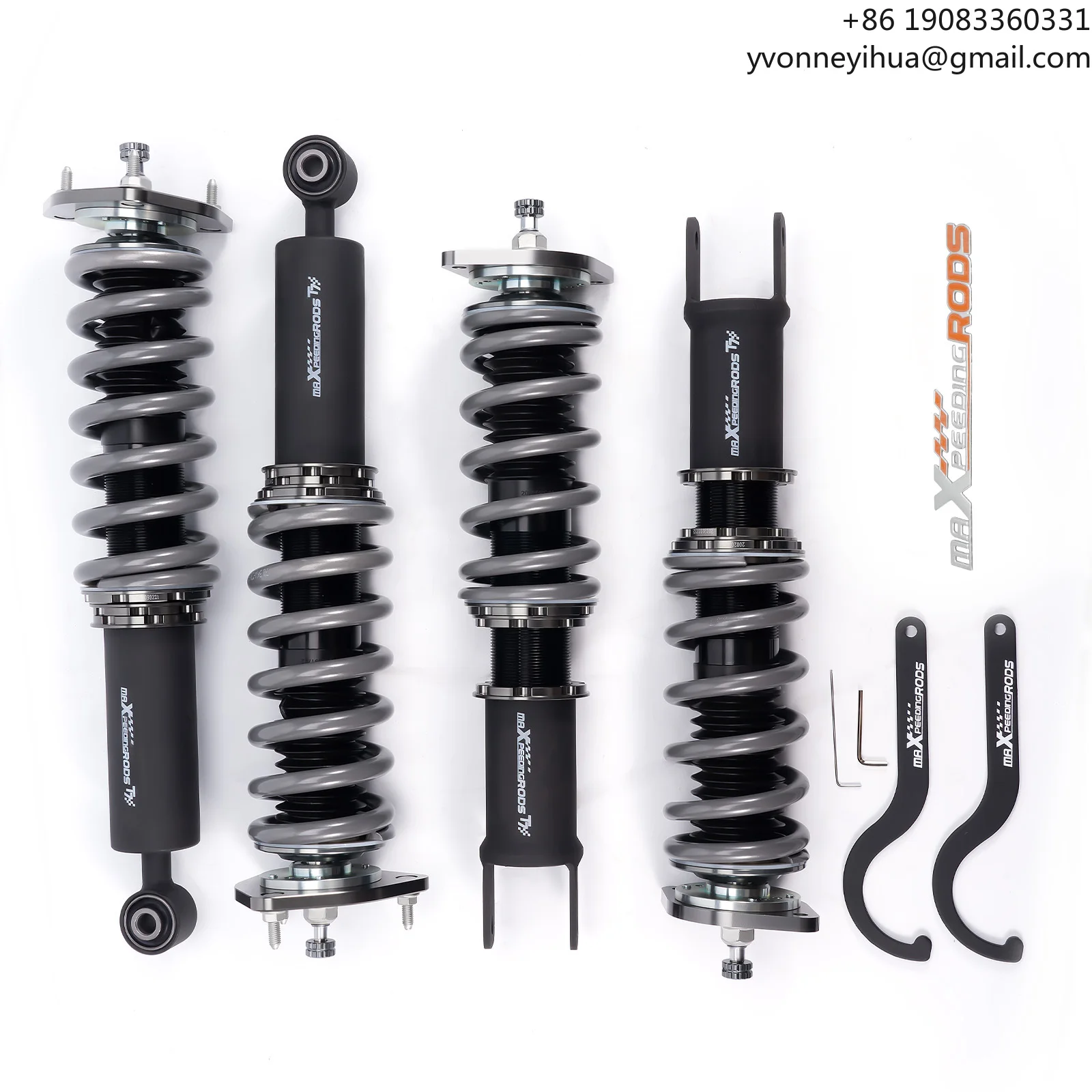 

MaXpeedingrods 24-позиционные регулируемые койловеры, комплект подвески для Infiniti G37 Coupe RWD 2008-2013 Nissan 370Z Z34