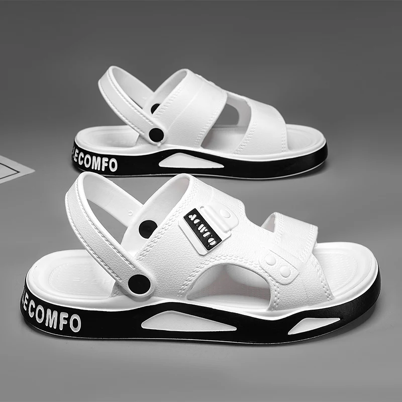 New Men's Trend Sandals Thick Sole Beach Summer Outer Wear Non-slip Wear-resistant Dual-use Driving Office EVA Soft Sole image 5
