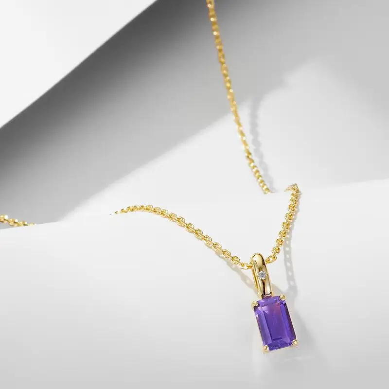 Colorful Gemstone Necklace S925 Silver Pendant Light Luxury Dainty Jewelry Valentine Day Gifts For Women Her