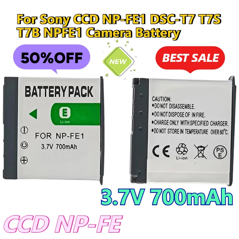 

3.7V 700mAh for Sony CCD NP-FE1 DSC-T7 T7S T7B NPFE1 Camera Battery