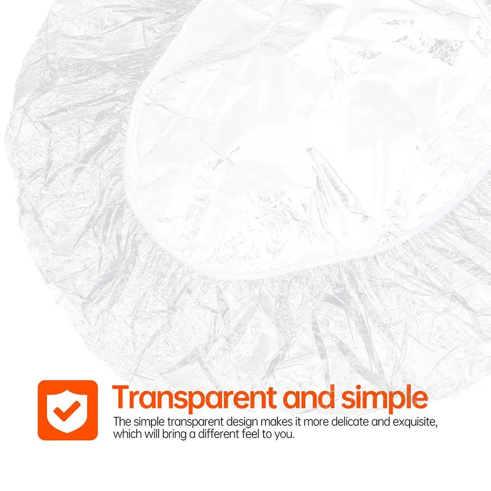 Round Elastic Tablecloth 48 Inch Fitted Covers Transparent Flannel Backing PVC Reusable Safe Practical Home Parties Picnic