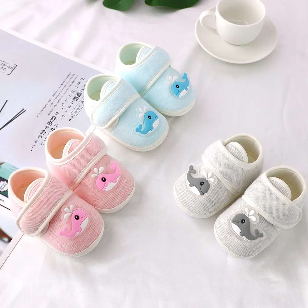 

0-18 Months Baby Girl Boy Shoes First Walkers Cotton Soft Newborn Baby Shoes Cartoon Pattern Infant Toddler Baby Shoes Girls Boy