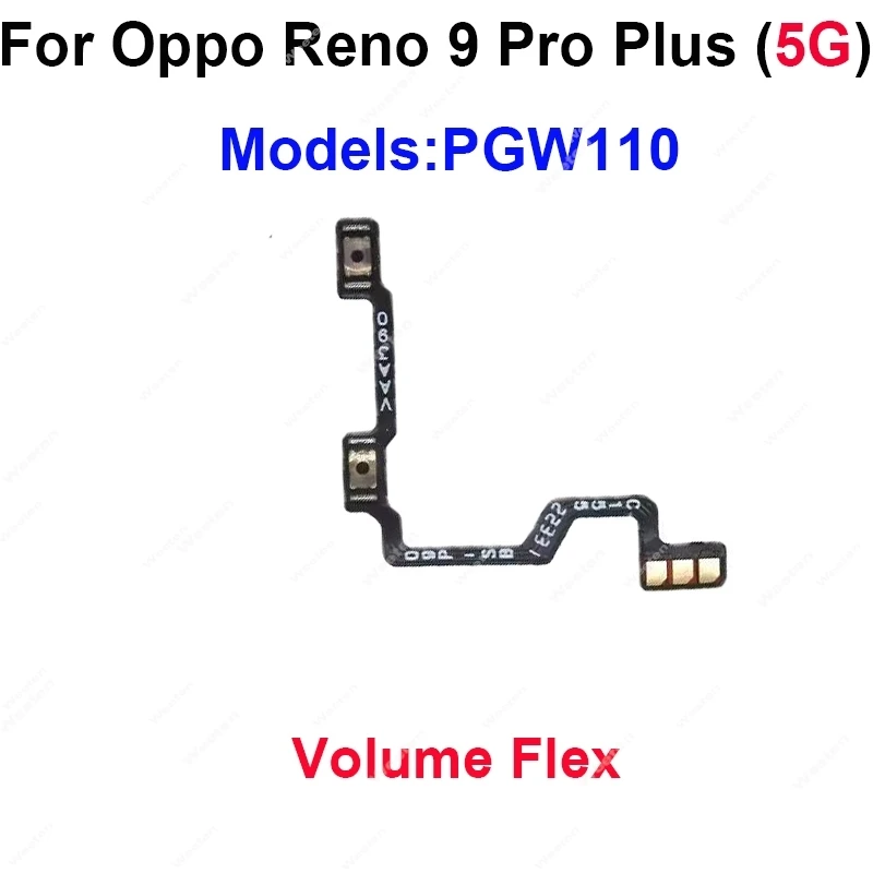 Câble flexible de Volume d'alimentation pour OPPO Reno 9 10 Pro + Plus 5G, boutons latéraux, clé de Volume d'alimentation, ruban flexible, pièces de rechange