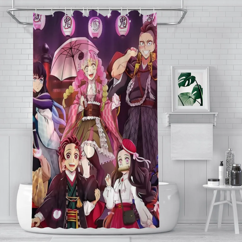 

Shower curtain Bathroom Demon Slayer decor Modern household items Bathroom curtain Graduation gift Festival gift