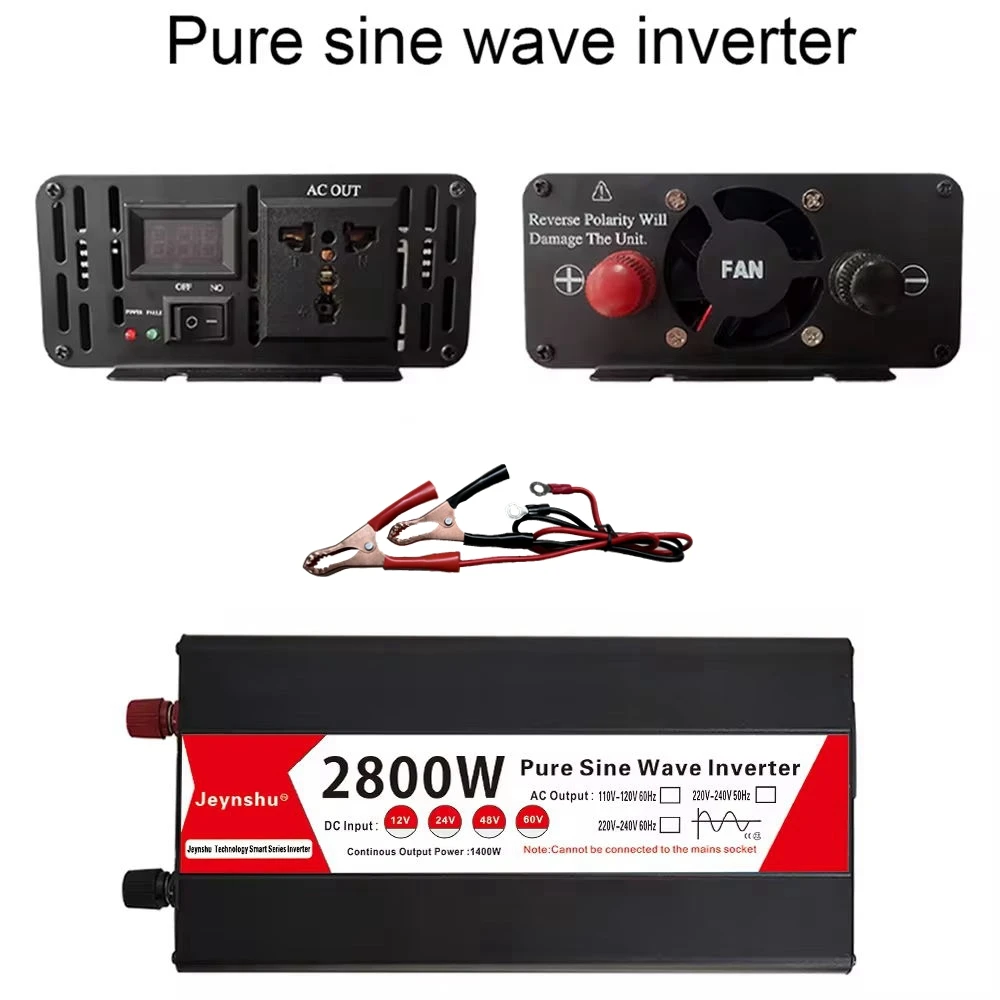 Inverter 12V 220V Pure Sine Wave 1000W 1600W 3000W DC 12V 24V 48V 60V To AC 220V Converter Car Solar Power Inverter Transformer