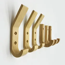 Nordic Furniture Hooks OAK Wood Hanger Coat Clothes Door Back Hanger Wooden Funiture Hardware For Hanging