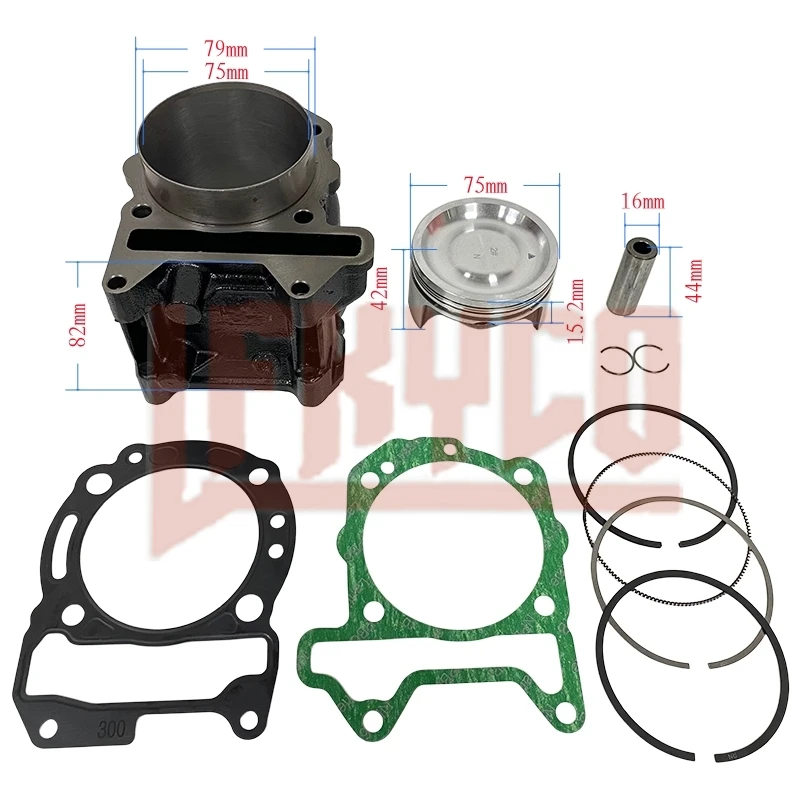 75mm Big Bore Cylinder Kit Motor for Vespa GT60 GT250 GTS250 GTV250 843517 Piaggio Beverly Carnaby Cruiser MP3 X7 300 876457 4T
