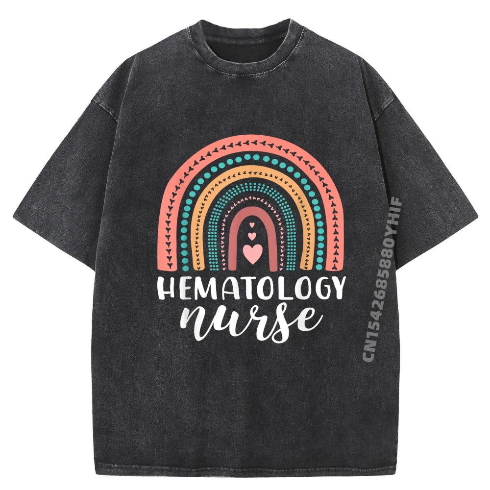 

Слоган Радужная гематология, онкология, детские футболки для кормления, идея подарка, графические футболки, мужские потертые футболки