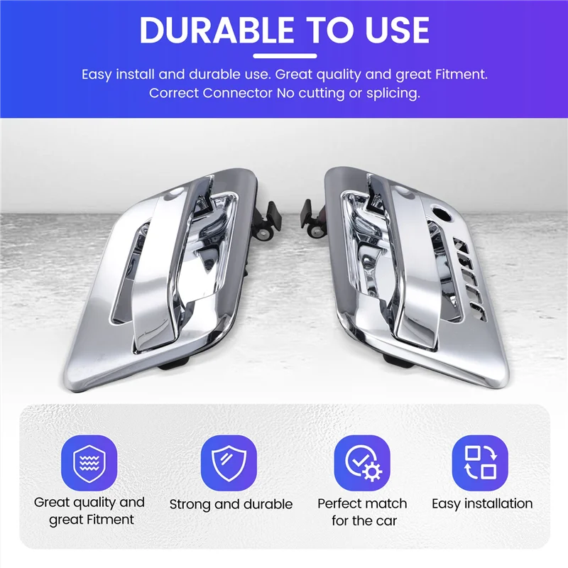 

ABNF!Front Left Right Exterior Door Handle W/Keyhole/With Keypad Hole For Ford F150 2004-2014 9L3Z-1522405-BA 9L3Z-1626604-AA