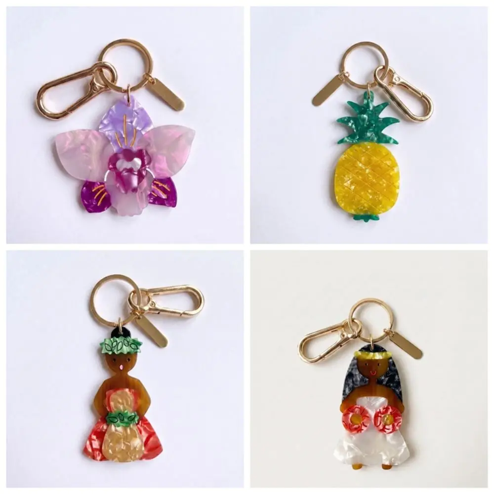 Surfboard Acrylic Keychain Ice Cream Ocean Style Vacation Style Pendant Contrasting Color Geometric Shape Bag Charm Student