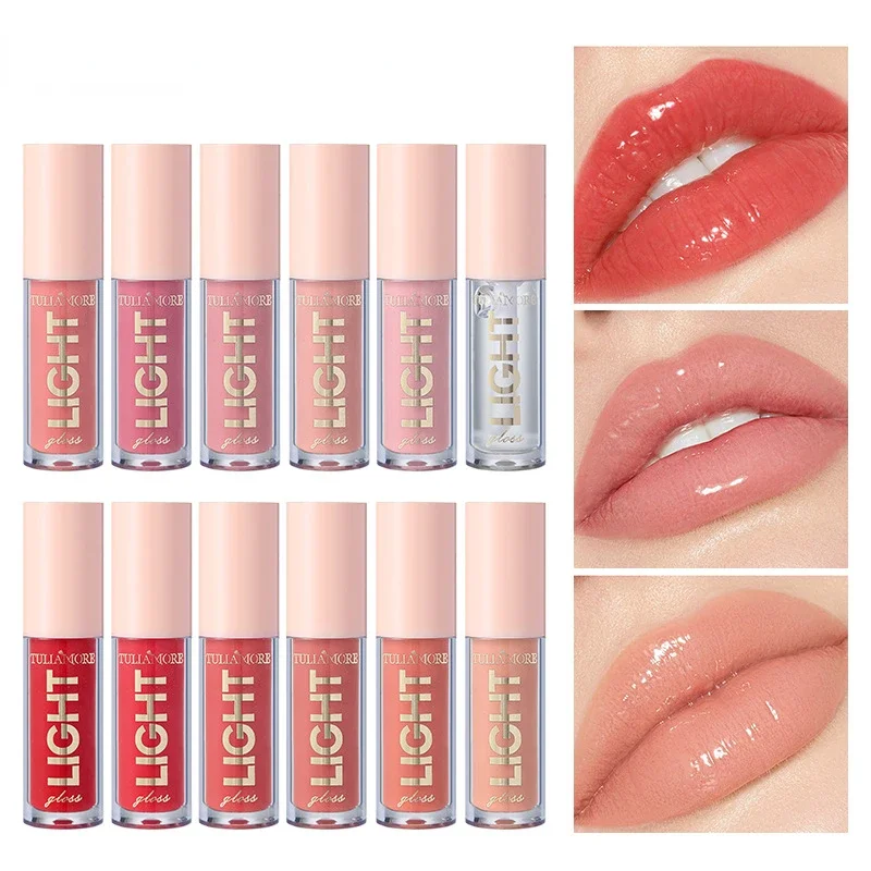 12 Colors Shine Glitter Lip Gloss Waterproof Long Lasting Moisturizing Lipstick Mirror Pearl Lip Gloss Women Makeup Cosmetics