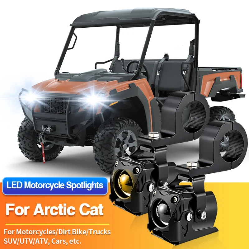 

1/2PCS LED Motorcycles Headlights Dual Color Spotlight Truck Car SUV ATV Off Road for Arctic Cat Prowler Pro/Riot 6000 8000 9000