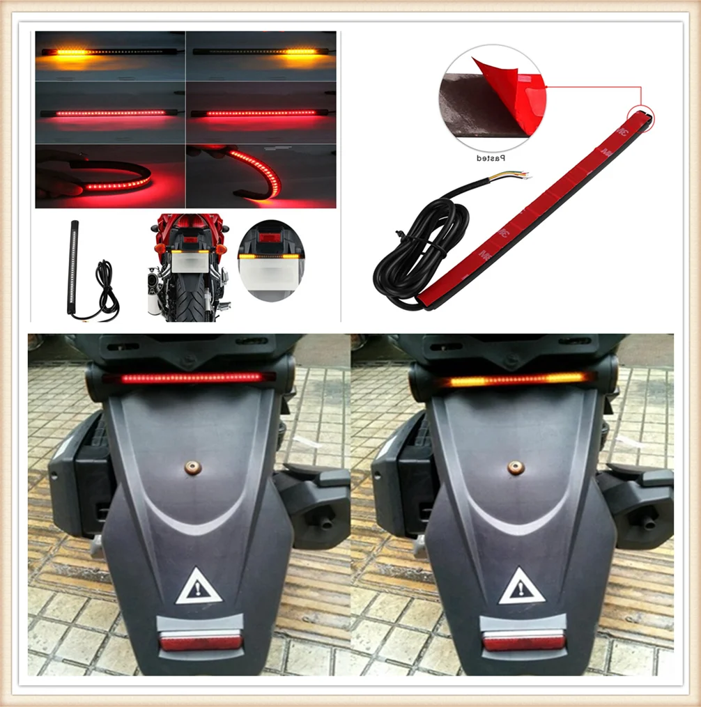 Motorcycle LED Tail lamp Plate Light Brake Stop Turn Signal Strip for Ducati MTS 695 Ducati Scrambler 748 900SS