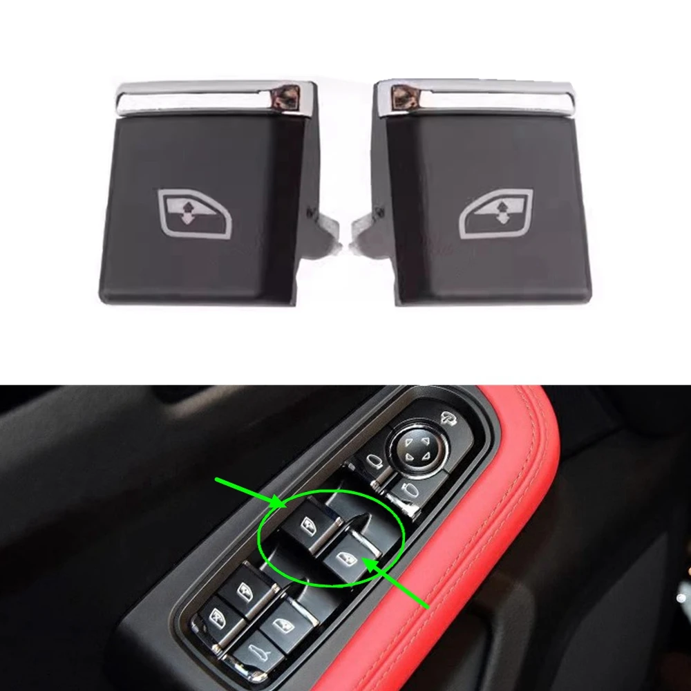 Car Front Driver Side Window Lifter Master Power Switch Button Cap Cover For Porsche Cayenne Panamera 2011-2016 Macan 2014-2020