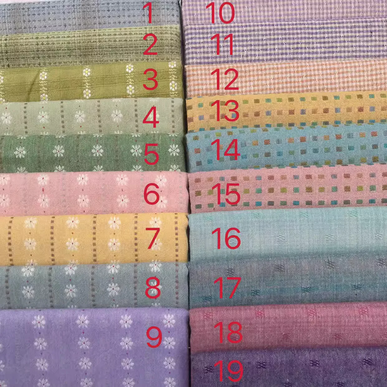 50*55cm DIY Japan Little Cloth group Yarn-dyed fabric,for sewing Handmade Patchwork Quilting , stripe dot Random japanese