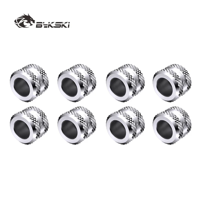 Bykski 4/6/8pcs OD16MM 14MM 12MM Hard Pipe Fittings PETG Tube Hand Compression Adapter G1/4