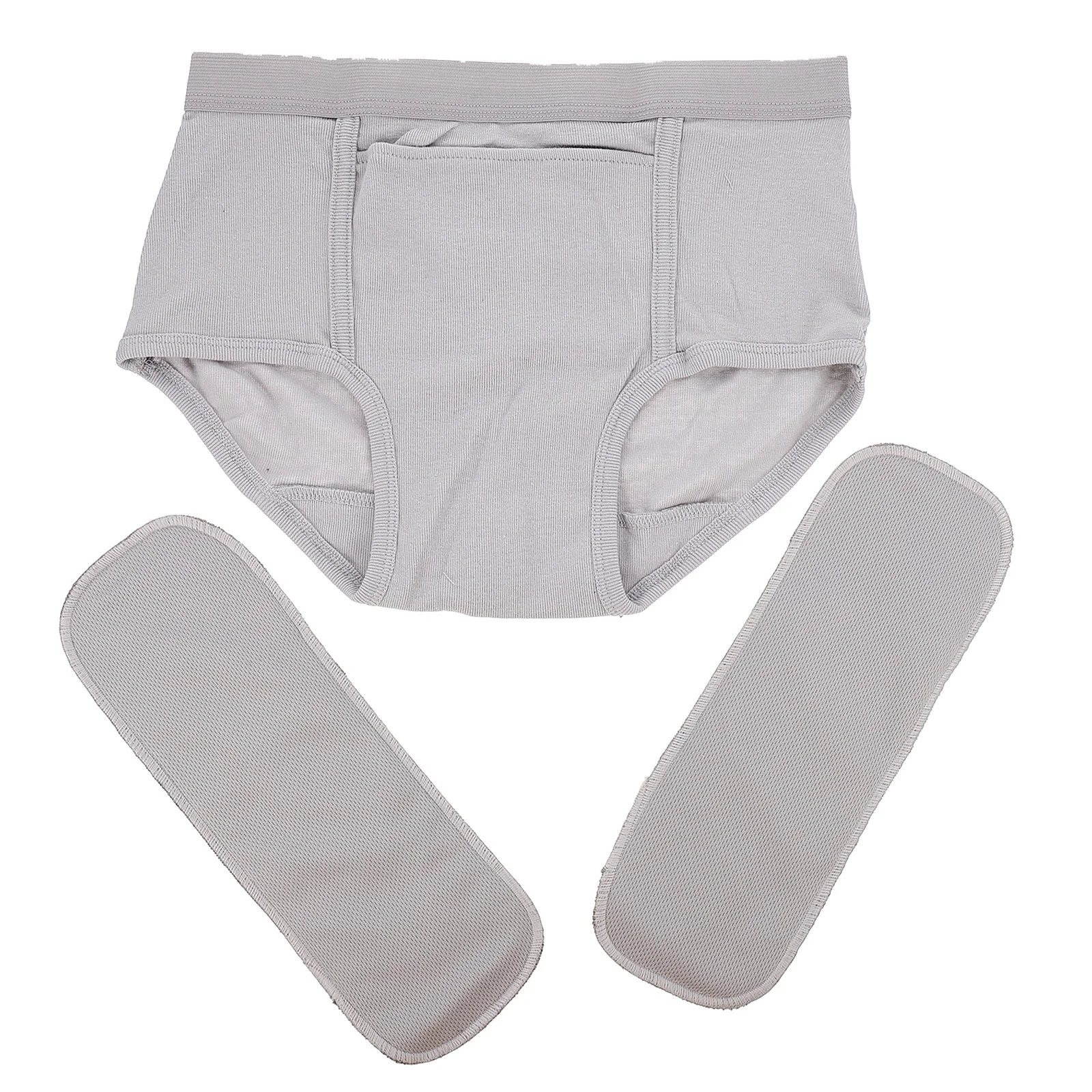 

Leakproof Adult Underpants Grey Cotton Cloth Diapers for Men Women Elderly Teenagers Reusable Washable Elastic Waist Design