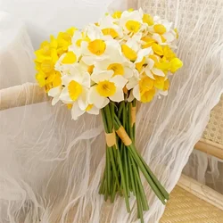 6PCS Simulated Daffodil Branches, Living Room, Dining Room, Garden, Study, Indoor And Outdoor Home Decoration