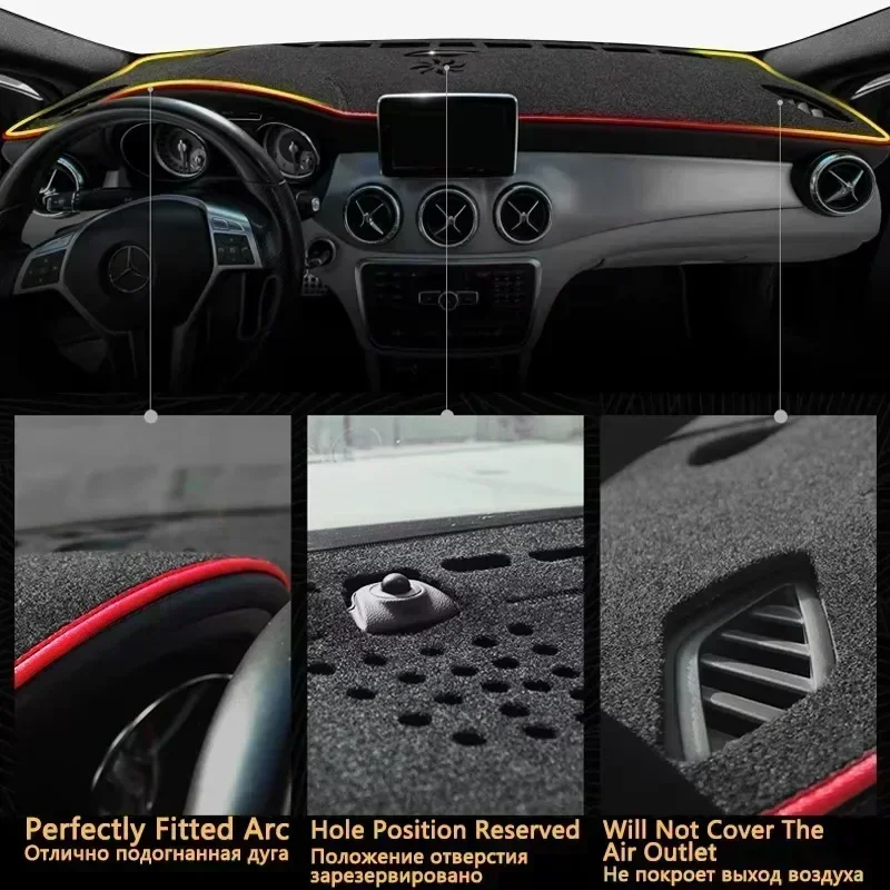 Car Anti-sun Dashboard Dashmat For Peugeot 207 CC 206+ 206 Plus 2006~2014 Center Console Dash Avoid Light Mat Car Accessories