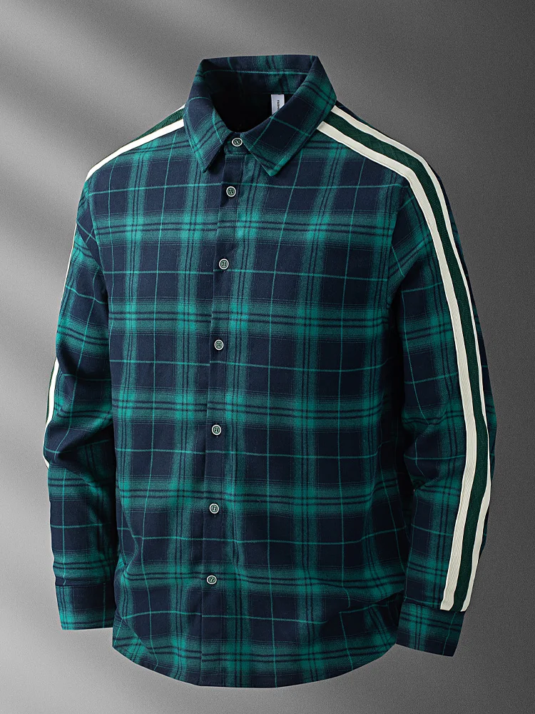 

Мужская теплая куртка в клетку на осень-зиму с отложным воротником, повседневная, с длинным рукавом, утолщенная, антиоксидантная