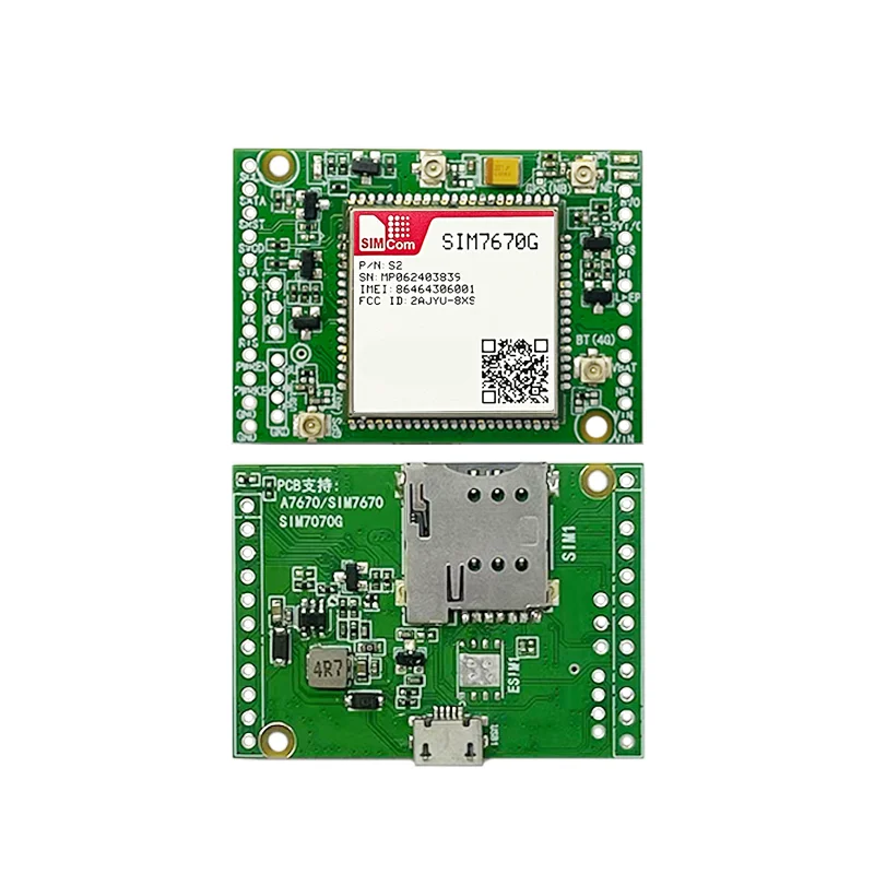 SIMCOM SIM7670E SIM7670G Double-row needle Core board 4G LTE CAT1 Module Support GNSS Modem Board breakout kit with Antenna