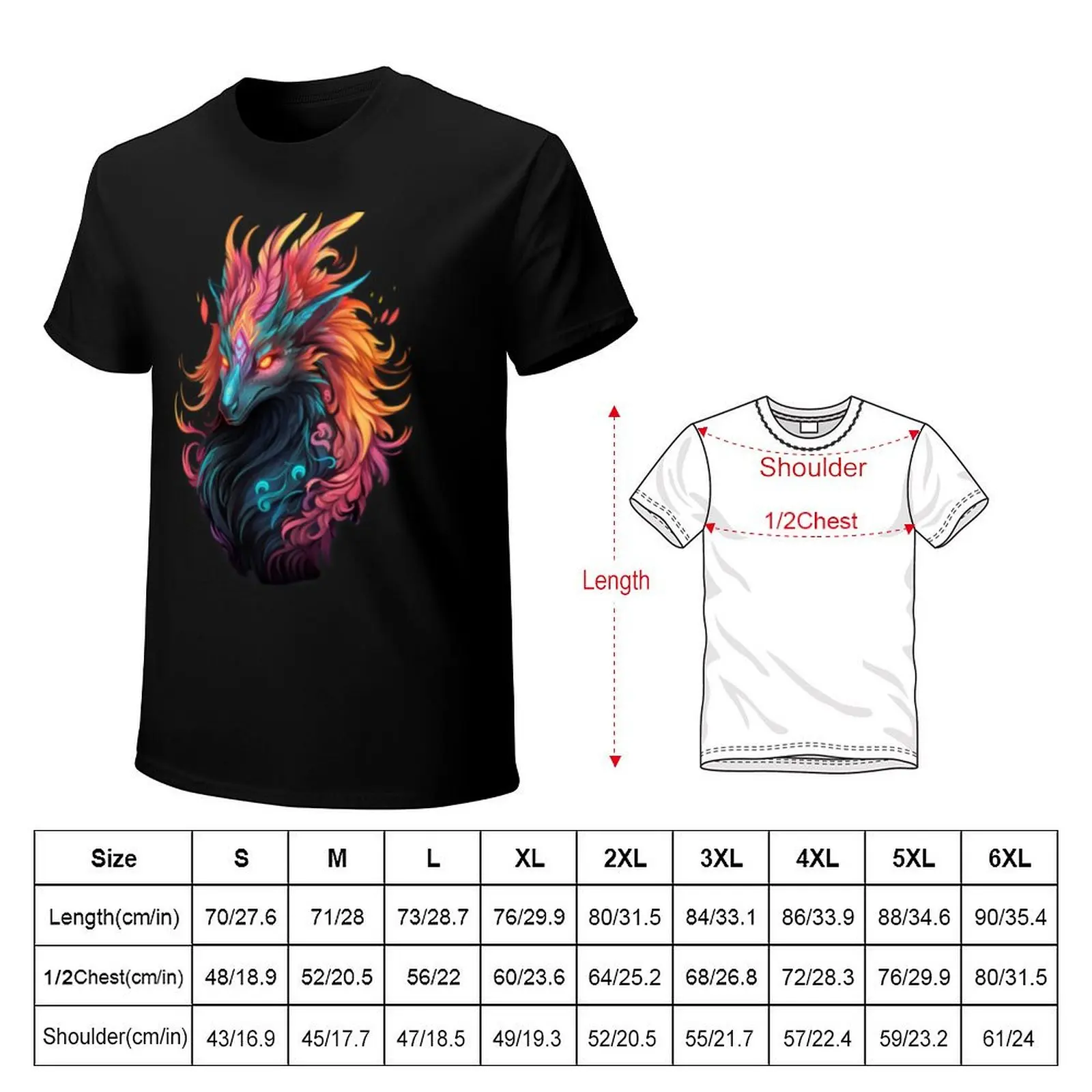 Colorful Mythical Creature T-Shirt funny t shirts cotton T-Shirt