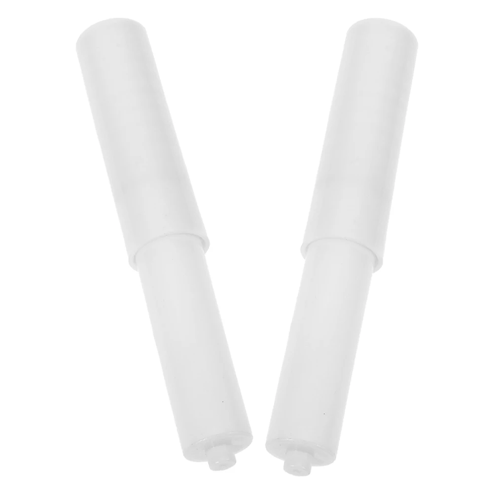 

2 Pcs Paper Rack Roller Replacement Toilet Rod Holder Spring Loaded Reusable Plastic